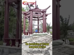 Hof-Kabinen-chinesischer Pavillon im Freien mit rostfestem Holz