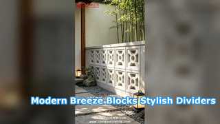 Moderne Breeze-Blöcke aus weißem Zement für stilvolle Raumteiler
