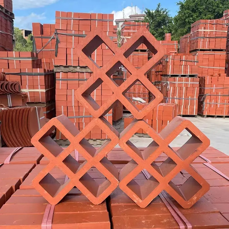 Frostwiderstand Terrakotta-Wand-Brise blockiert roten Garten dekorativen Clay Brick