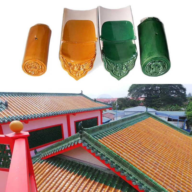 Multi farbiger Chinese glasierte Dachplatten 180*160mm für Dach-Dekoration