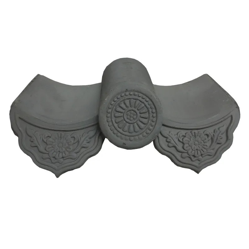 Unglazed Projekt-Gebrauch Matt Chinese Clay Roof Tiless Grey Old Korean Resort Villa