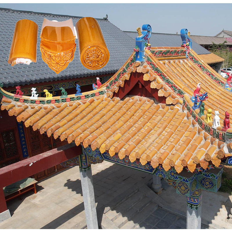 Multi farbiger Chinese glasierte Dachplatten 180*160mm für Dach-Dekoration