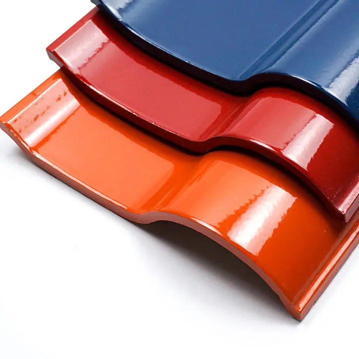 Klassische spanische Dachfliesen kundenspezifische Farbe Glasur Französisch wasserdichtes natürliches Tonmaterial