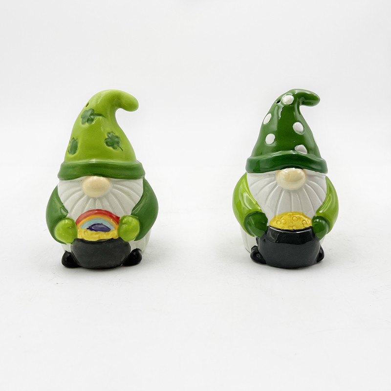 Handgemaltes Keramikhandwerk Weihnachtsschmuck Weihnachtsmann Salz- und Pfefferschauer