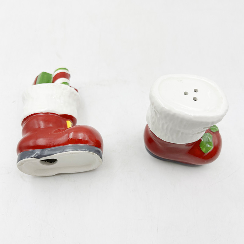 Weihnachtsmann und Stiefel Salz-Pfeffer-Schüttler Keramikprodukte für Küche und Wohnkultur