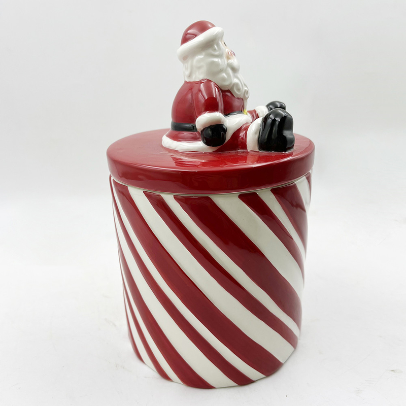 Maßgeschneiderte Größe Rot und Weiß Farben Keramik Tassen mit Griff Kaffeebecher zum Weihnachtsgeschenk