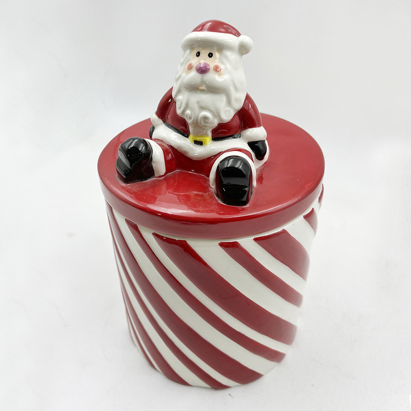 Maßgeschneiderte Größe Rot und Weiß Farben Keramik Tassen mit Griff Kaffeebecher zum Weihnachtsgeschenk