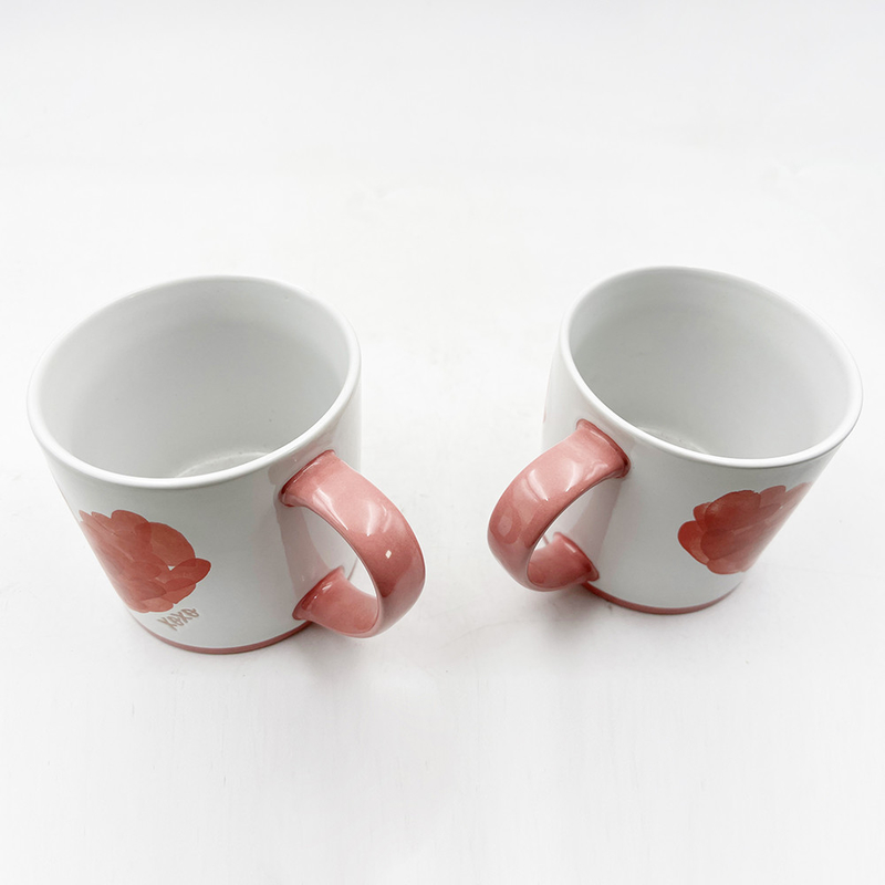 Valentinstag Gemaltes Herz Keramikhandwerk Produkte Becher Paar Tasse Geschenk Für Zuhause Und Café