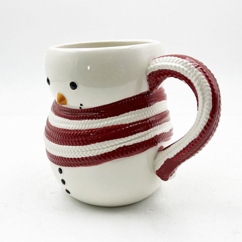 Weihnachtsserie Kaffee Wasser Milch Schneemann Tasse Süße Weihnachtsbecher Keramikbecher für Geschenke Heimdekoration