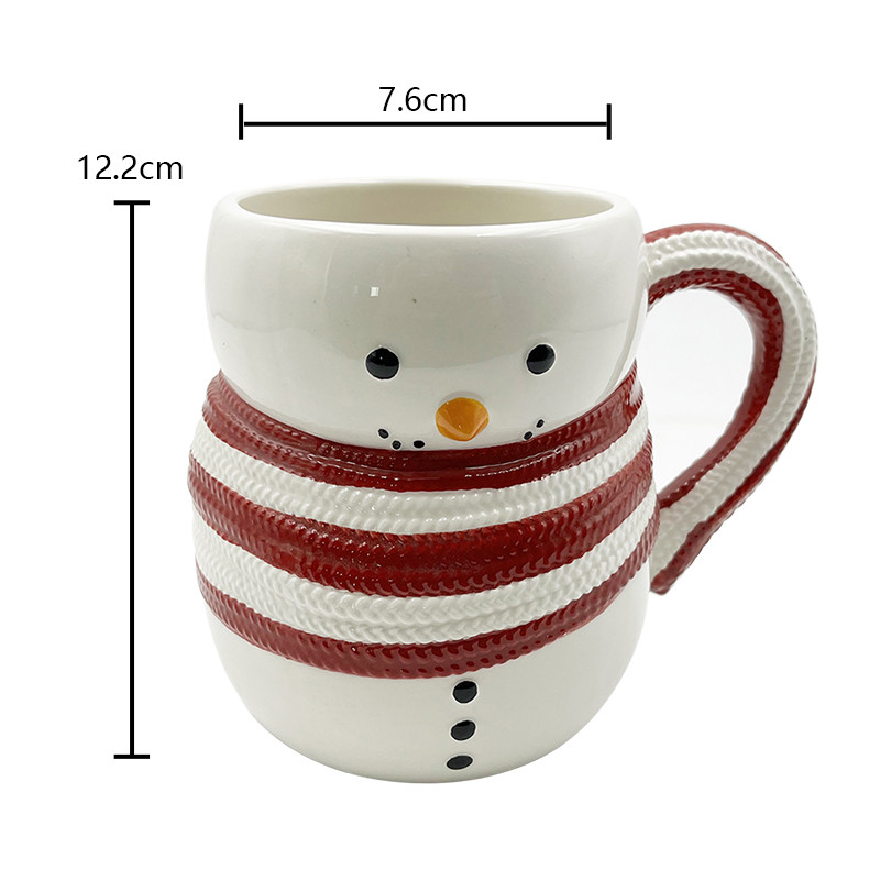 Weihnachtsserie Kaffee Wasser Milch Schneemann Tasse Süße Weihnachtsbecher Keramikbecher für Geschenke Heimdekoration