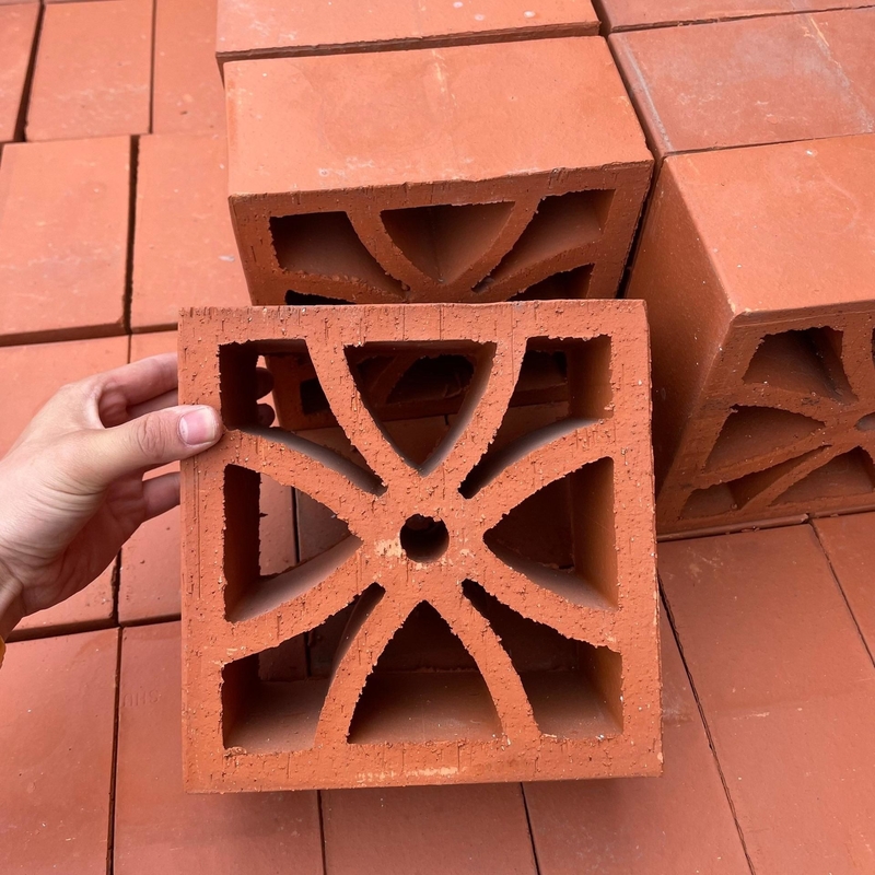 Terrakotta Breeze Block Handgefertigt Rotziegel Wandfliesen Dekorativ Hohlziegel