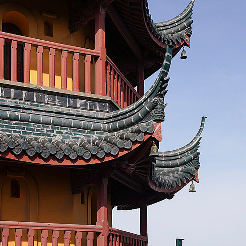 Unglasierter buddhistischer Tempel Chinesische Grauton-Dachfliese Ökofreundlich Langlebig für klassische Architektur