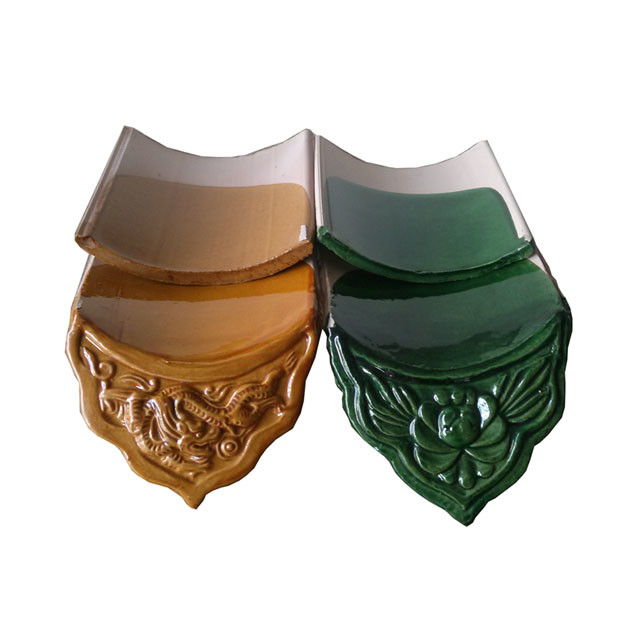 Chinesische Glasdachfliese 18x18cm atemberaubende Verglasung Dauerhafte Keramik für Pavillondach