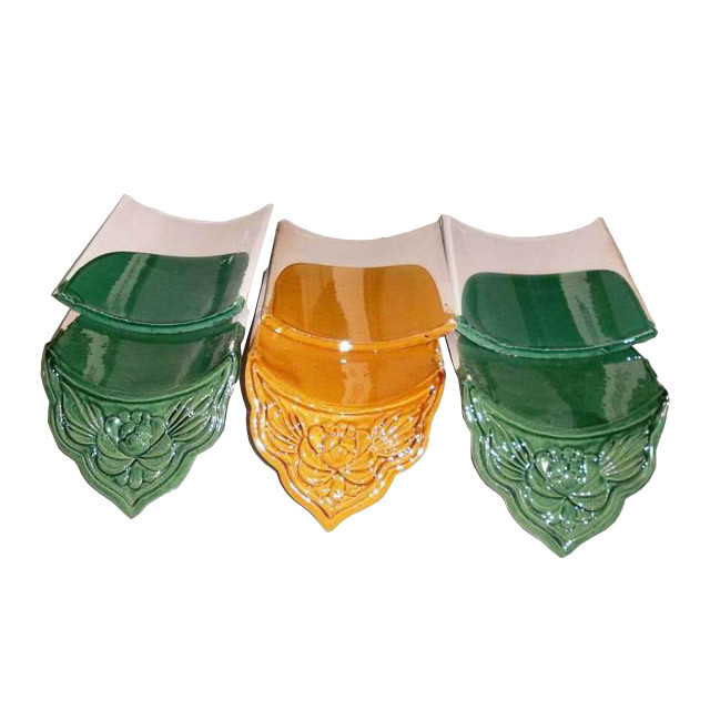 Chinesische Glasdachfliese 18x18cm atemberaubende Verglasung Dauerhafte Keramik für Pavillondach