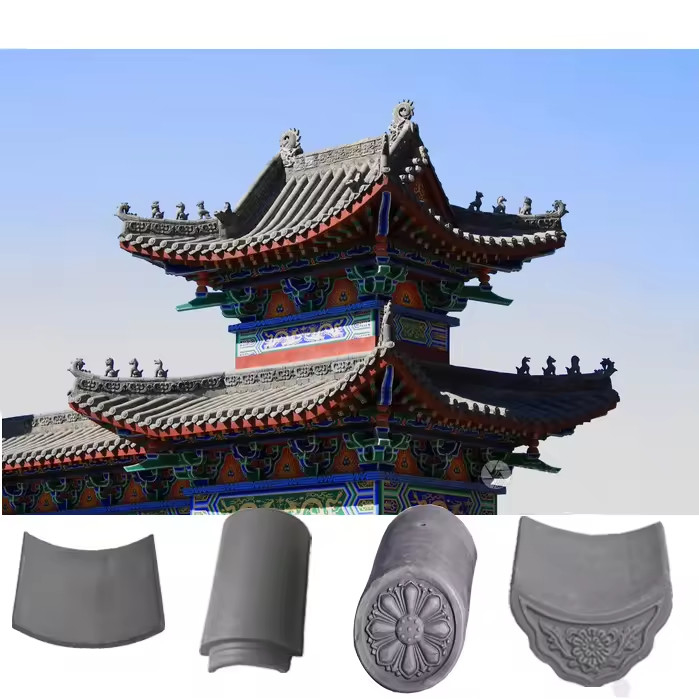 Authentische traditionelle chinesische Tempel-Dachfliesen Premium Grau-Ton zeitlose Anziehungskraft perfekt für Dachrestaurierung