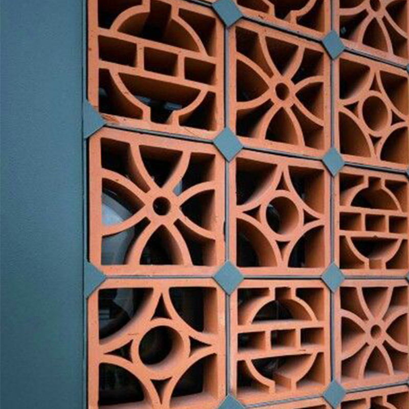 Feuersteinfeuerfestes Leichtgewicht Modernes Design Innenhof Hohler Ton Hohler Terrakotta Breeze Block
