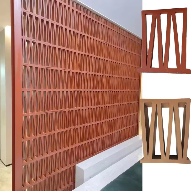M Muster Römischer Baustil Wand Veneer Brise Block Tonziegel Hohl Terrakotta Dekorationswandfliesen