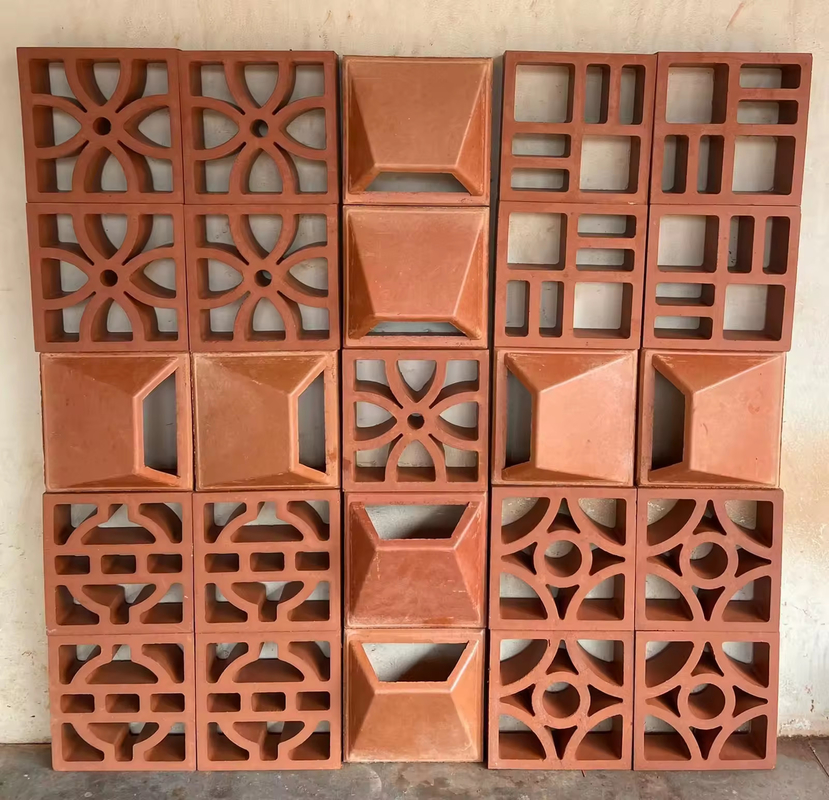 Breien Bauteile Rot Ton Hergestellt in China Hersteller Ziegel Bausteine