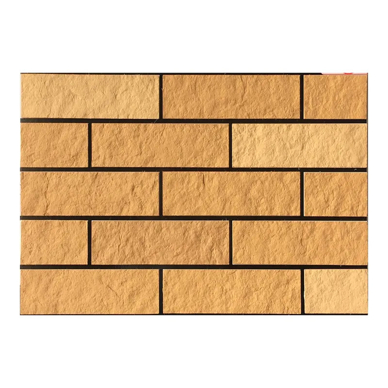 Klassische Braunziegel Aussehen Flexible weiche Steinwandfliese Für die Schule Außenwand Dekoration 3mm Dünn feuerfeste MCM Stein