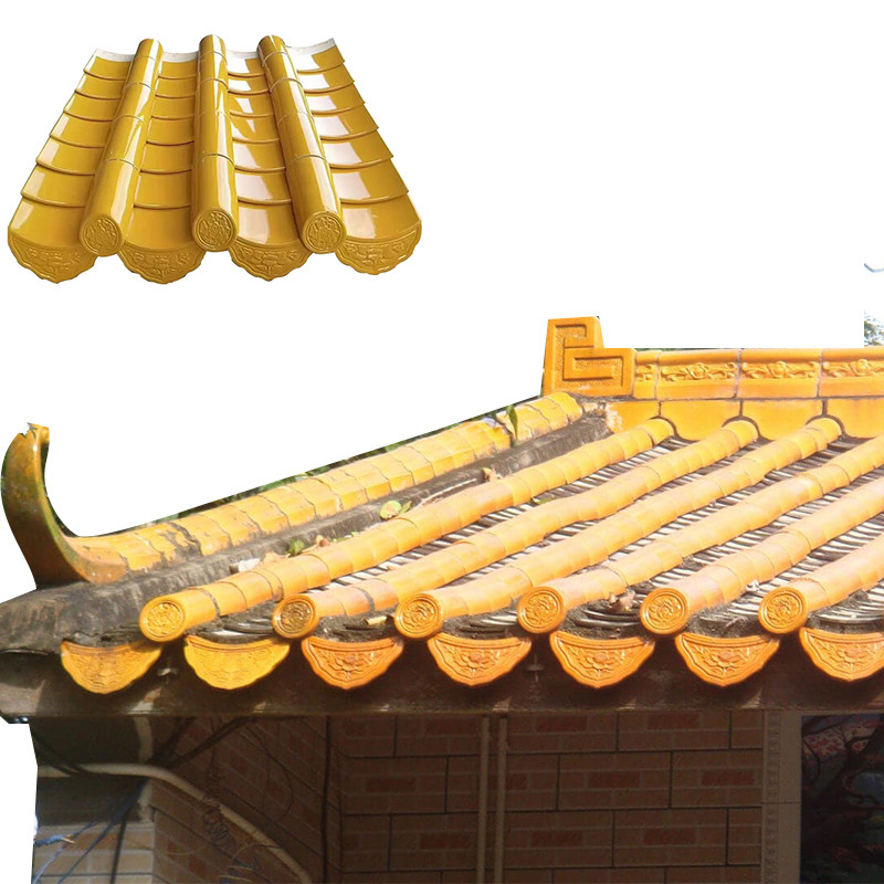 Traditionelle Terrakotta Chinesische Tempeldachfliese 180*180mm Flachfliese Keramik Historische Restaurierung