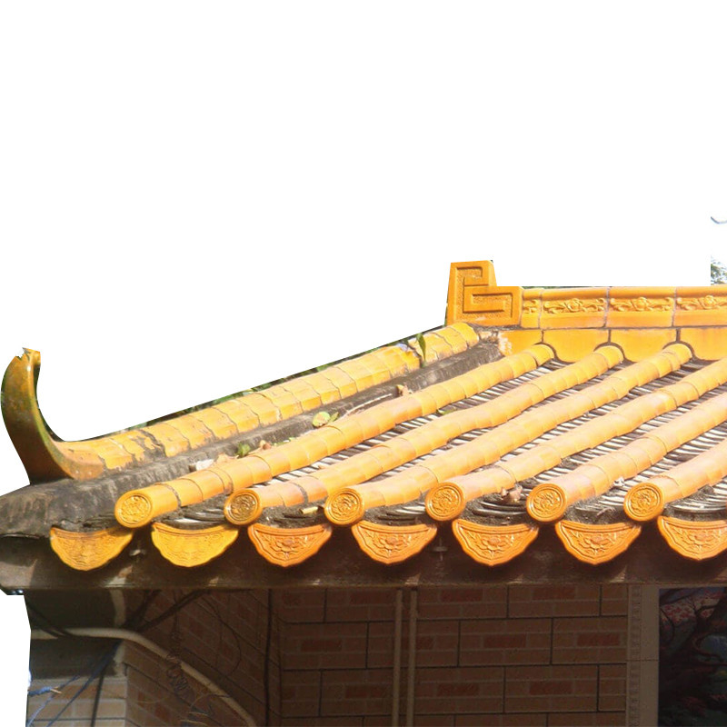 Traditionelle Terrakotta Chinesische Tempeldachfliese 180*180mm Flachfliese Keramik Historische Restaurierung