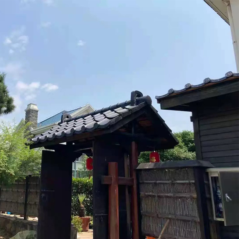 Japanische Dachfliesen Nokisugi Kleingesteinswaren Grauglas für Gartenhäuser