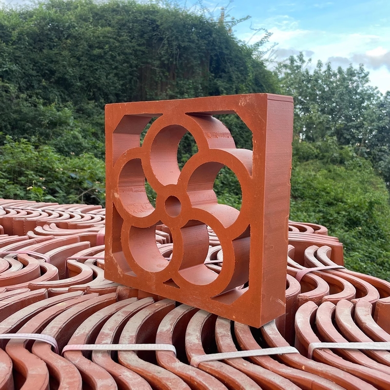 Terrakotta Jali Breeze Block Dekorationsfliesen Außenwand Gebäude Ziegel 200*200mm
