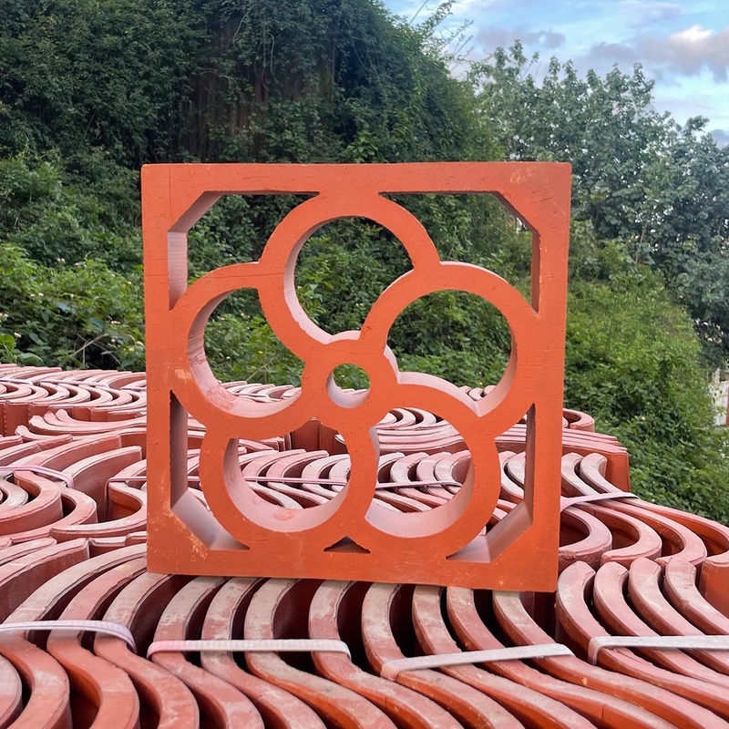 Terrakotta Jali Breeze Block Dekorationsfliesen Außenwand Gebäude Ziegel 200*200mm
