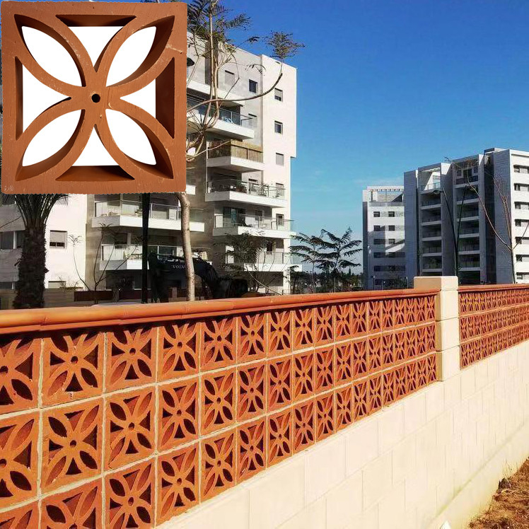 Gartenwandziegel roter Hohlblöcke dekorative Perforationsziegel für Zäune