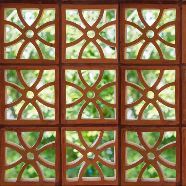 Rotperforierte Terrakotta-Feuerziegel Traditioneller Stil Chinesische Fensterdekoration Hohlziegel
