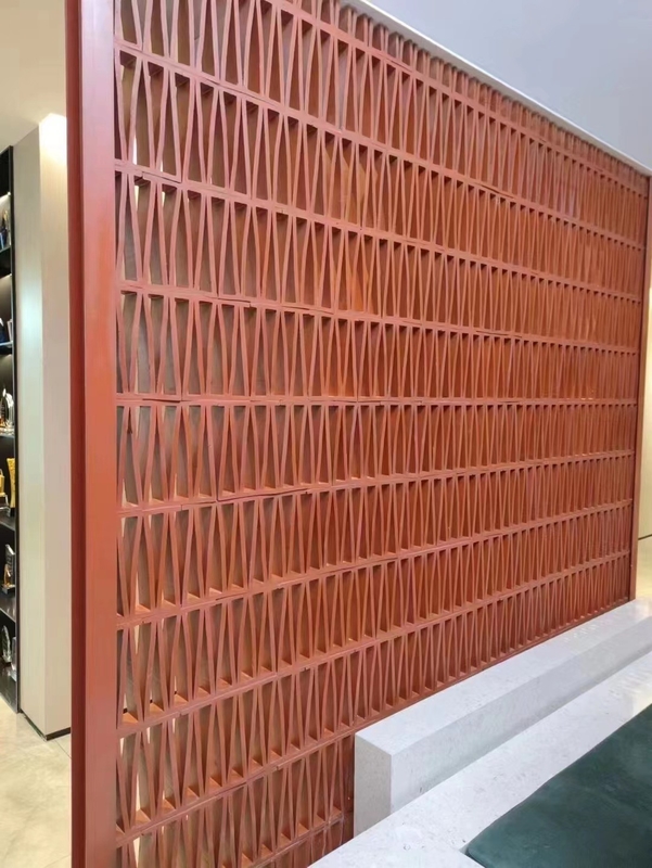 Terrakotta Breeze Block Form M-Form Wandplatte Innenarchitektur Dekorationsfeuerziegel Für Außen perforierte Dekoration Design