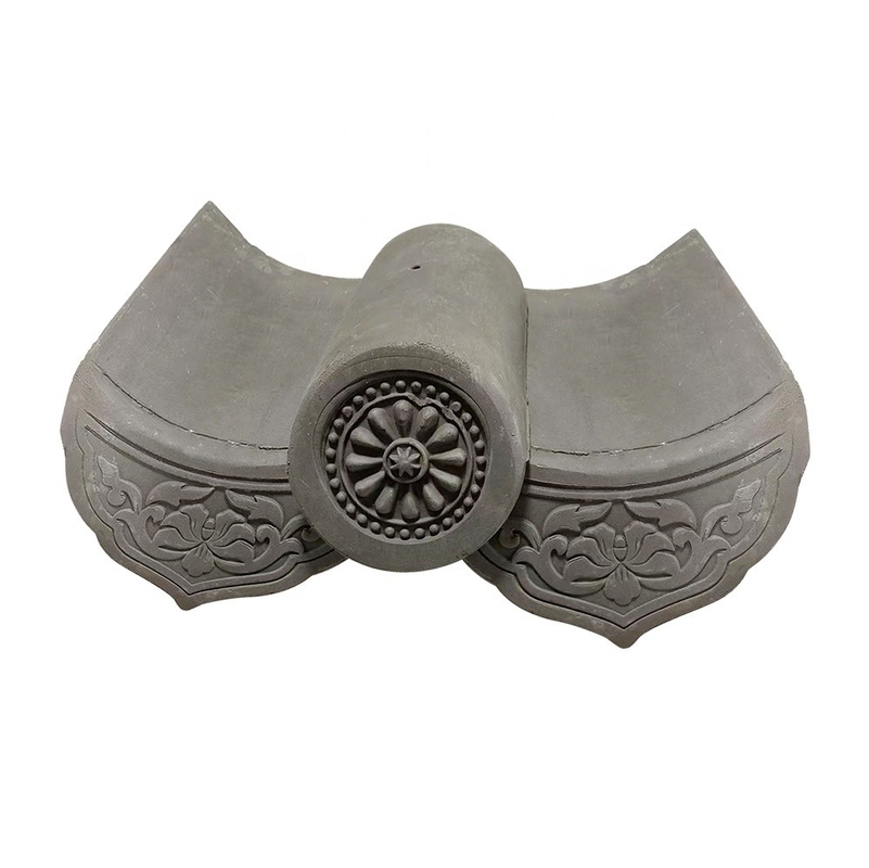 180*180mm Druckfestigkeit 1500N Chinesische Dachfliesen für buddhistische Tempel Traditionsmaterial