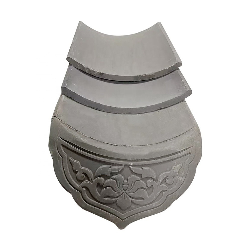 180*180mm Druckfestigkeit 1500N Chinesische Dachfliesen für buddhistische Tempel Traditionsmaterial