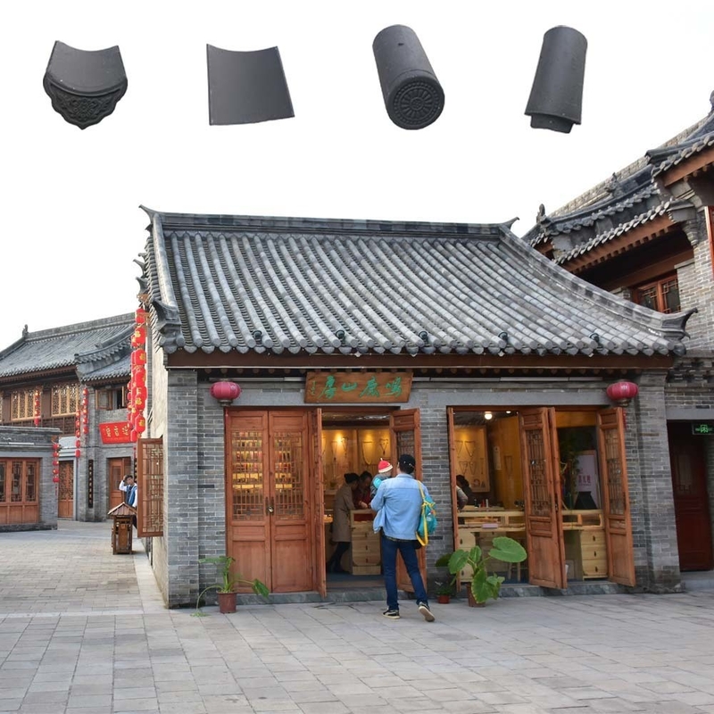 Traditionelle chinesische Tempel-Tondachfliesen und Zubehör 6% Wasserabsorption für traditionelle Baustoffbedürfnisse