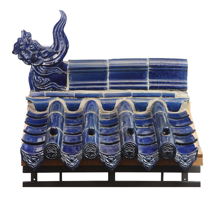 Chinesischer Design-Stil Direktlieferung von Cobaltblauen Keramik-Dachfliesen mit traditioneller chinesischer Pagoden-Dachgestaltung