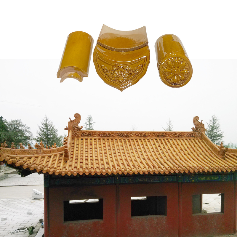 Handgefertigte und gesinterte japanische buddhistische Tempeldecke Traditionelle chinesische Keramikfliesen mit Kompressionsfestigkeit von 1500 N