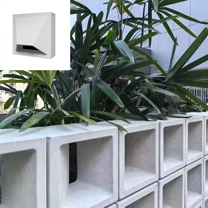 Moderner geometrischer Muster Beton Sichtschutz Block Wand Trennwand Betonblock Architekt Fassade Sichtschutzwand