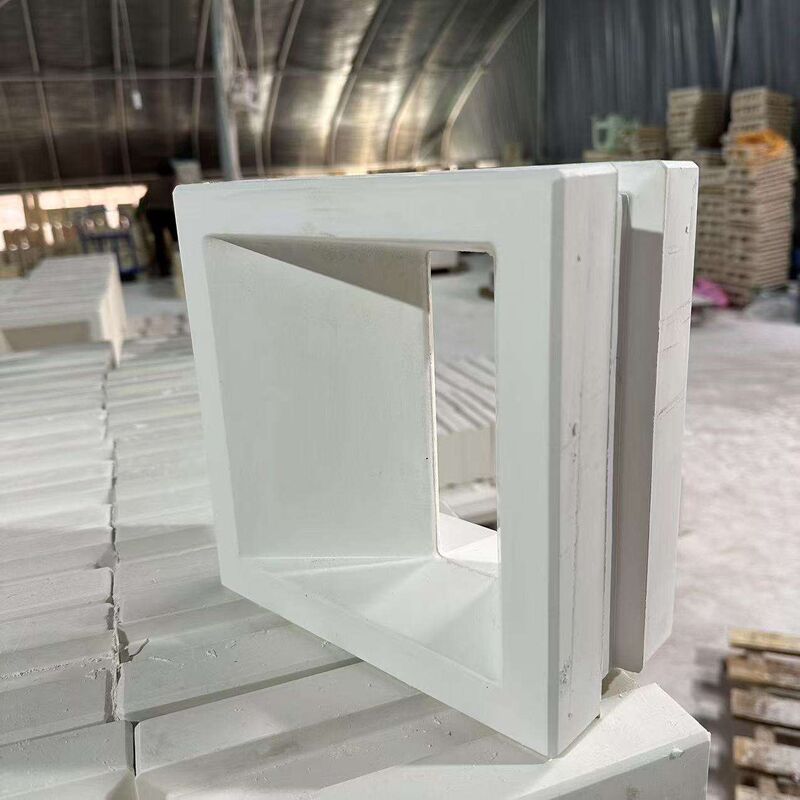 Moderner geometrischer Muster Beton Sichtschutz Block Wand Trennwand Betonblock Architekt Fassade Sichtschutzwand