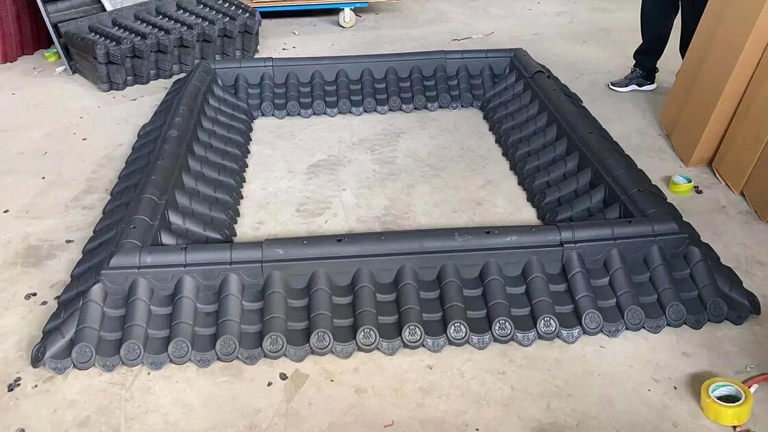 Doppelseitige Plastik-Dachfliesen Leichtgewichts-PP-Dachmaterial im traditionellen chinesischen Design