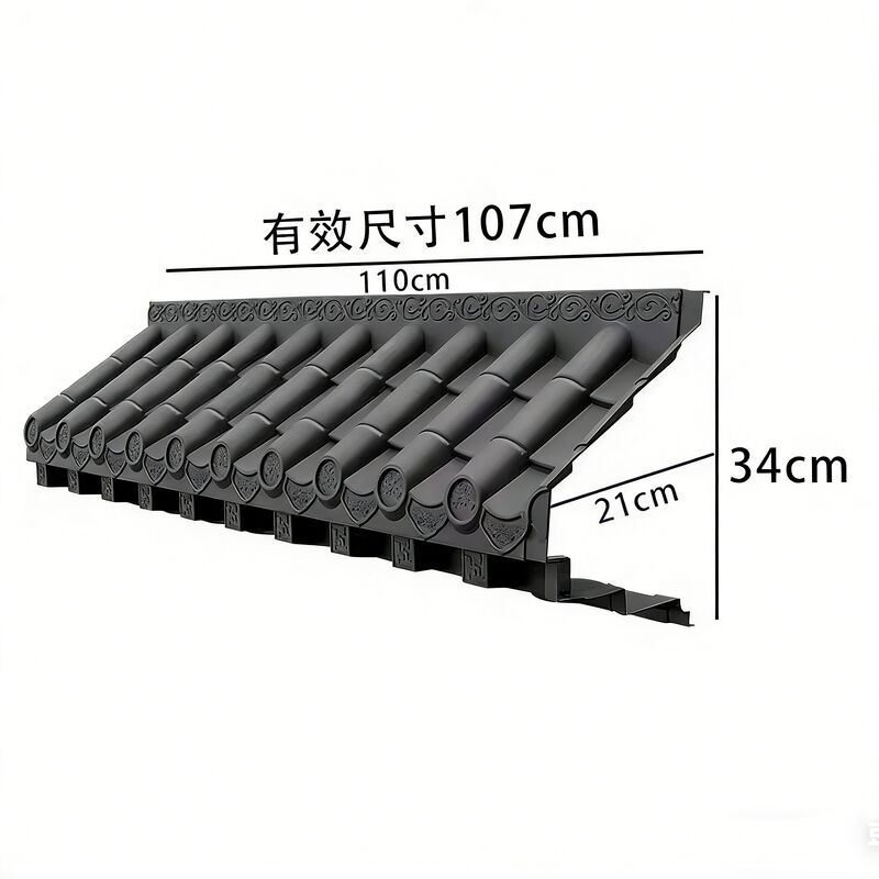 3D-Antik-Dach mit Regalboden, asiatisch-chinesische Kunststoffziegel, PP, langlebig für Teehaus-Neubauprojekt