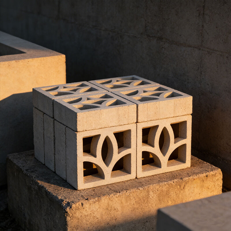 Minimalistische Linearreihe Weiße Betonscheibe Brise Blöcke Zement Komponente Ziegel für moderne Fassaden