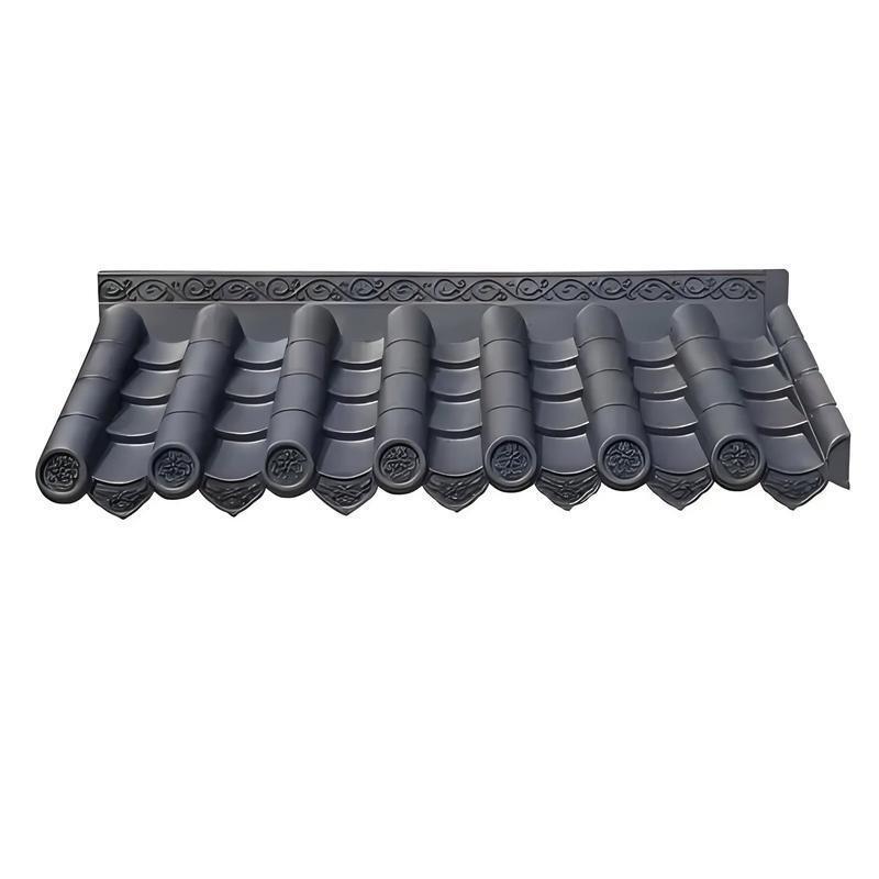 Polymer Antique Roof Tile Chinese Style Building Temple High Temperature Plastic Roof Panel Molding Resin Tile