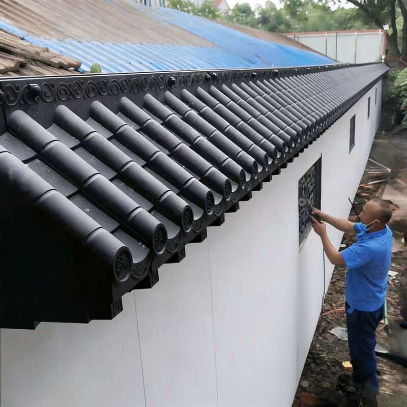 3D-Dach mit Antiquitätsdach und Regal Asiatischer Chinesischer Stil