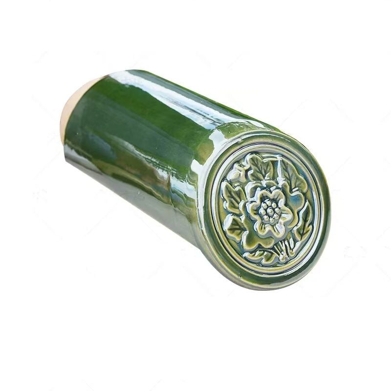 Grüne Dachfarbe Design Philippinen Billige Glasfliesen mit Löchern für das alte chinesische Dach