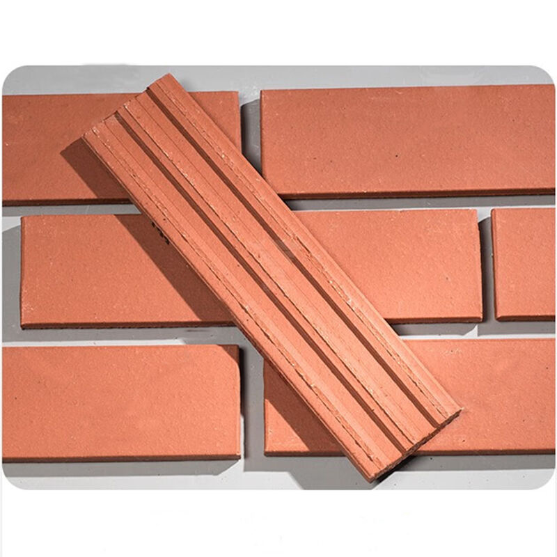 Vintage Smooth Surface Split Face Brick Natural Clay Exterior Wall Tile Exterior Cladding Tile Easy to Replace and Install