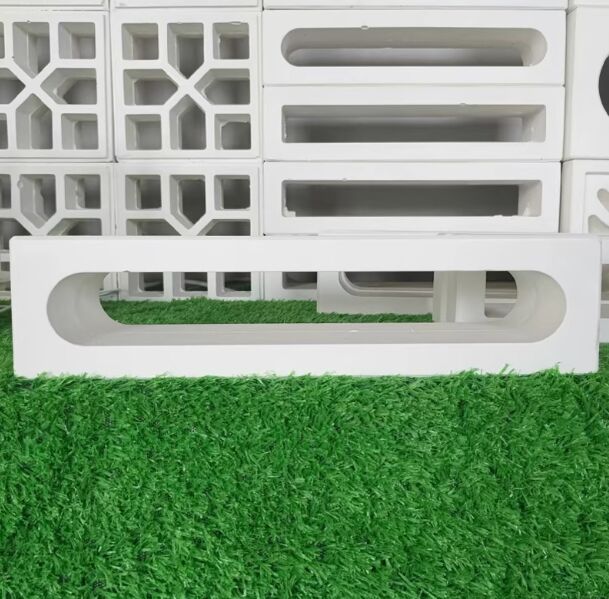 StreifenformBeton-Bildschirmblock Gartenwand-Bildschirmfliesen Zement Hohle Gitterziegel Ziegel für Eingänge / Feature-Wände