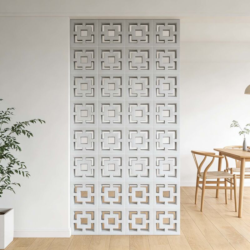 Breeze Block Dekorative Betonmaurerie Einheiten Quadratische gestaltete Dekorative Betonblöcke Als Design Akzent ein Schatten bedecken