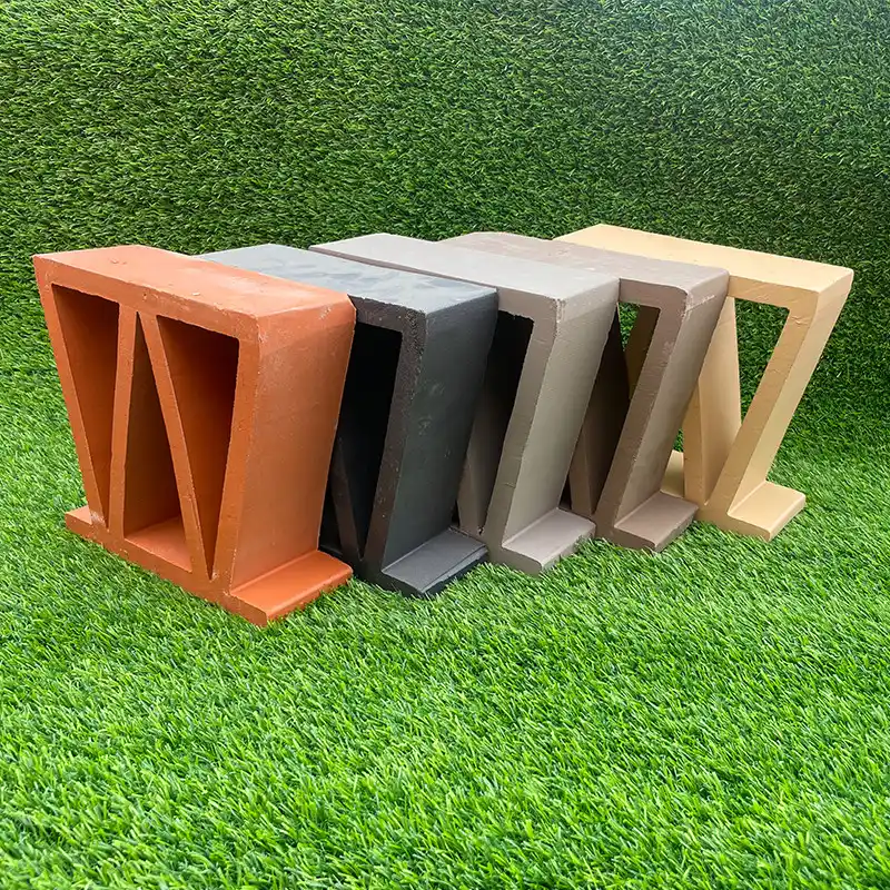 Brick Partition Wall Background m Shape Yellow Color Wind Screen Tiles Terracotta Breeze Blocks Panels