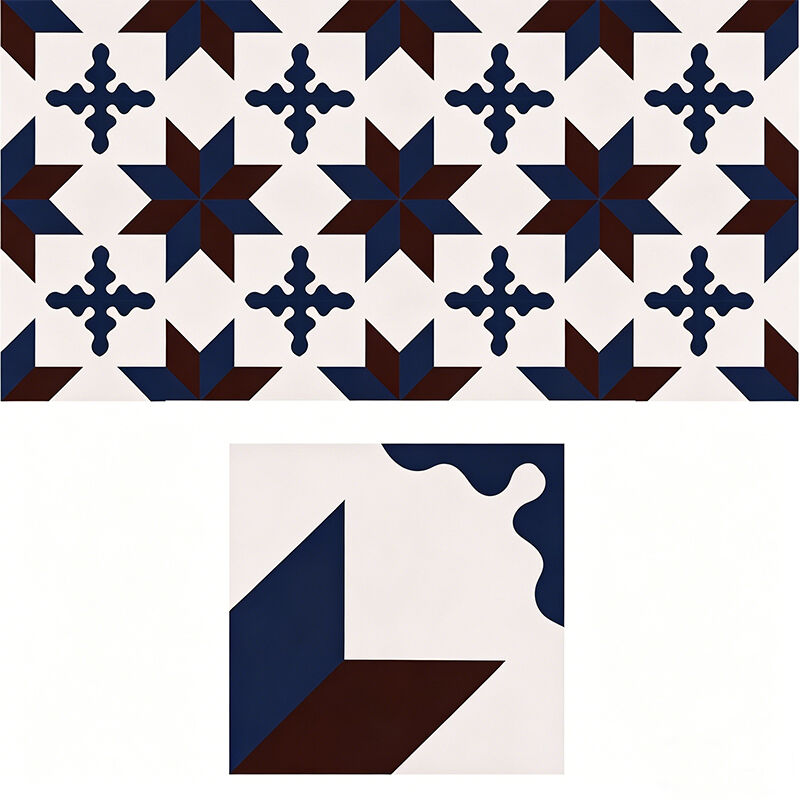 Handmade Colourful Encaustic Cement Tiles Hydraulic Tiles with Silky Matte Finish for Floor and Wall Tiling
