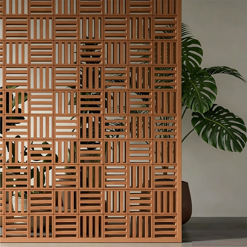 Terrakotta Breeze Block Öko-freundliche rote Ton-Bildschirmblock für Gartenwände Innenhöfe und architektonische Fassaden